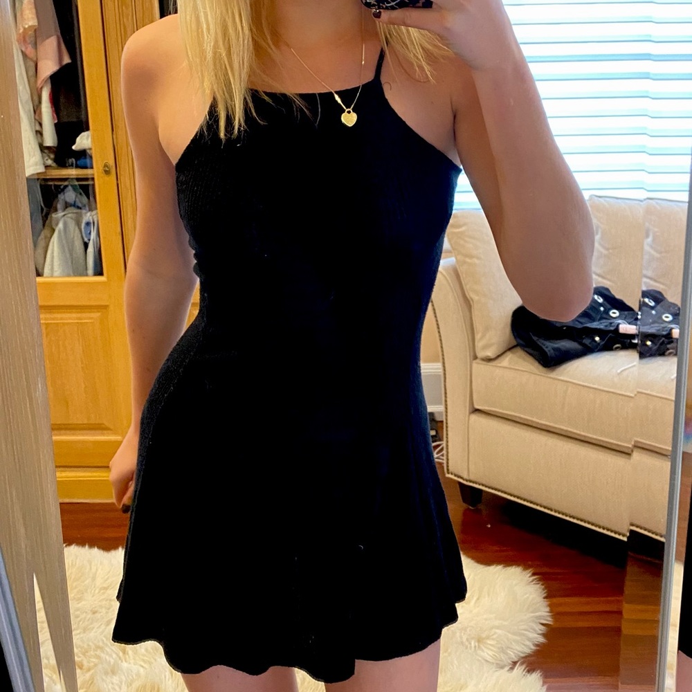 Brandy Melville Black Skater Dress